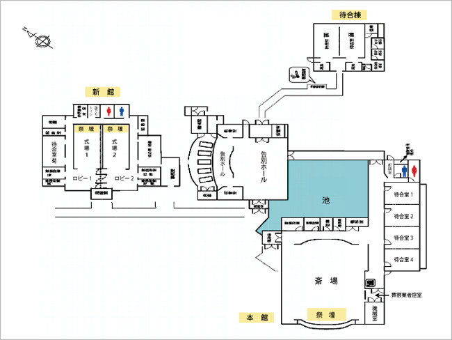 三郷市斎場の館内図